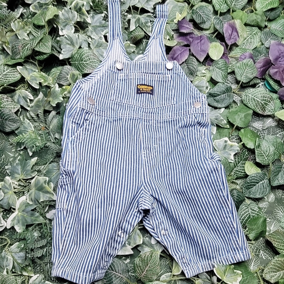 Bundle Overalls Oshkosh Stripes Blue and White Size 3-6 monthsCarters Whales o - Picture 2 of 7